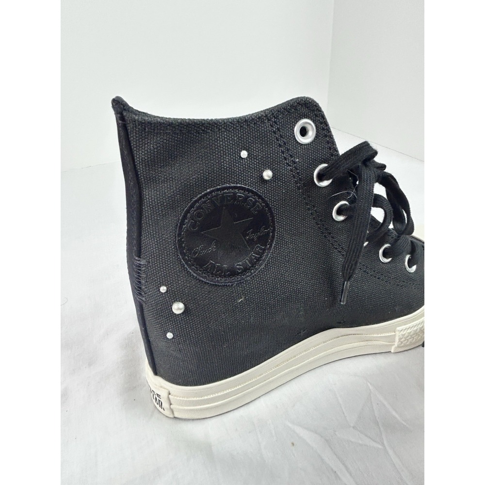 Converse Chuck Taylor All Star Wedge Platform High Pearls & Studs A12514C Sz 8.5 - Picture 5 of 12